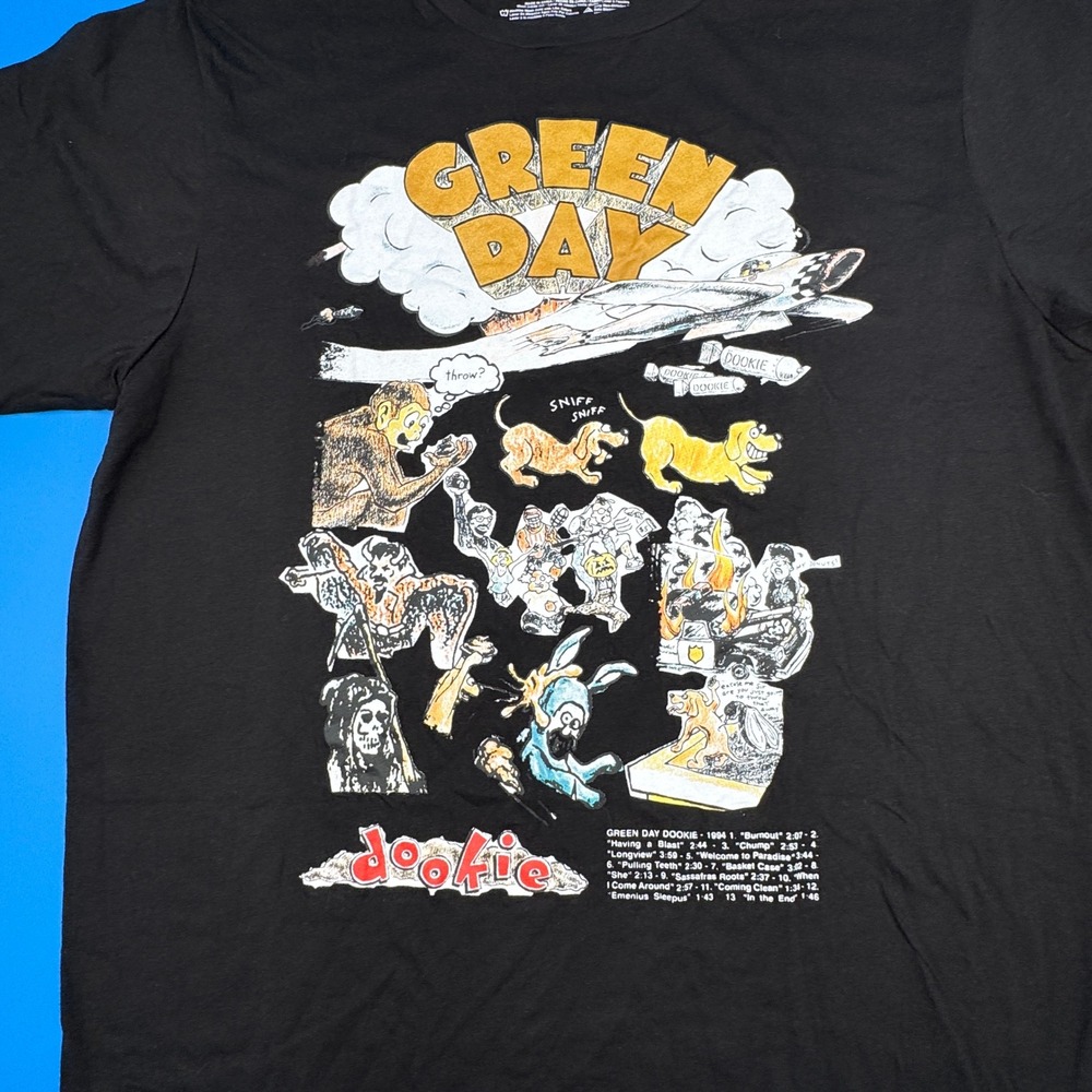 Green Day Dookie Madness Black Graphic T Shirt Mens XL - Picture 2 of 5